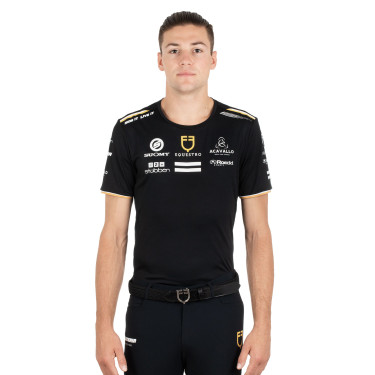 T-shirt da allenamento GP da uomo in tessuto tecnico con multi-logo Equestro