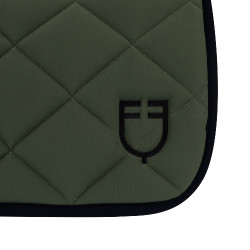 Sottosella da addestramento in tessuto tecnico edizione Black Line Equestro Verde scuro / nero