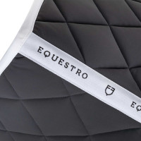 Sottosella da addestramento in tessuto tecnico con logo ricamato White Line Equestro Petrolio Blu