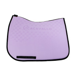 Sottosella da dressage in lycra con grip in gel e parte inferiore in fibra di bambù Acavallo Lilla / nero Viola