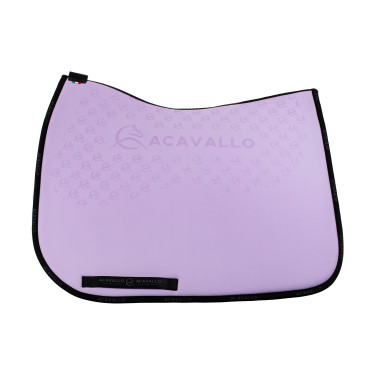Sottosella da dressage in lycra con grip in gel e parte inferiore in fibra di bambù Acavallo Lilla / nero Viola