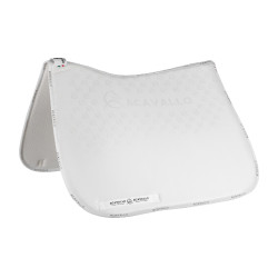 Sottosella da dressage in lycra con grip in gel e parte inferiore in fibra di bambù Acavallo Bianco / bianco