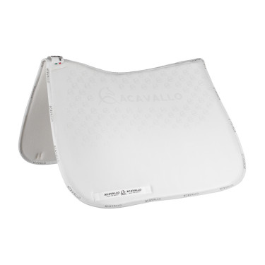Sottosella da dressage in lycra con grip in gel e parte inferiore in fibra di bambù Acavallo Bianco / bianco