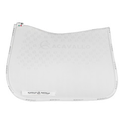 Sottosella da dressage in lycra con grip in gel e parte inferiore in fibra di bambù Acavallo Bianco / bianco