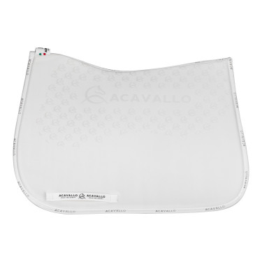 Sottosella da dressage in lycra con grip in gel e parte inferiore in fibra di bambù Acavallo Bianco / bianco