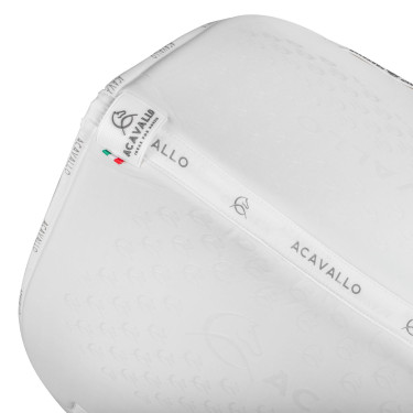 Sottosella da dressage in lycra con grip in gel e parte inferiore in fibra di bambù Acavallo Bianco / bianco