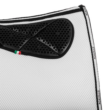 Sottosella quadrato da addestramento in memory foam con grip in gel e distanziatore 3D Acavallo Bianco