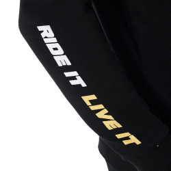 Felpa girocollo da uomo collezione Scuderia Equestro Nero