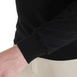 Felpa da uomo in cotone con logo sul petto Equestro Nero