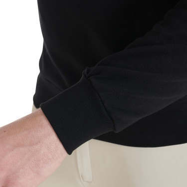 Felpa da uomo in cotone con logo sul petto Equestro Nero