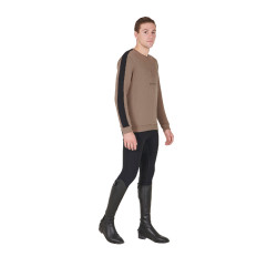 Felpa invernale da uomo con girocollo in cotone Equestro Noce Marrone Felpa invernale da uomo con girocollo in cotone Equestro Noce Marrone