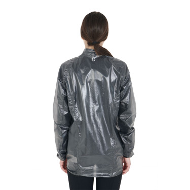 Chaqueta unisex cortavientos e impermeable Equestro Nero