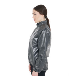 Chaqueta unisex cortavientos e impermeable Equestro Nero