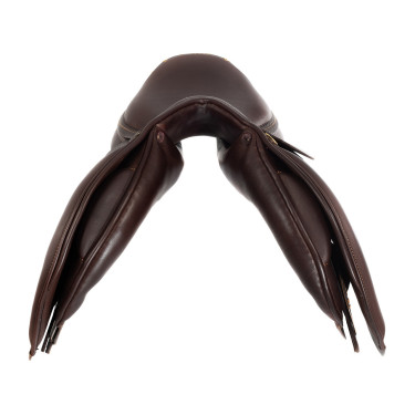 Sella da salto Veneziano con pannelli in lana Acavallo Marrone scuro