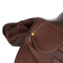 Sella da salto Modigliani con pannelli in lana Acavallo Marrone scuro
