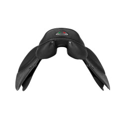 Sella da salto KC Race 2.6 Professional con arcione in carbonio e kevlar Acavallo Nero