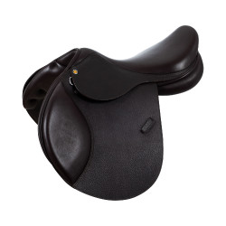 Sella da salto in cuoio martellato Supreme Evolution New Equestro Marrone scuro