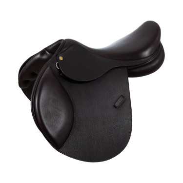 Sella da salto in cuoio martellato Supreme Evolution New Equestro Marrone scuro