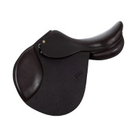 Sella da salto in cuoio martellato Supreme Evolution New Equestro Marrone scuro Sella da salto in cuoio martellato Supreme Evolution New Equestro Marrone scuro
