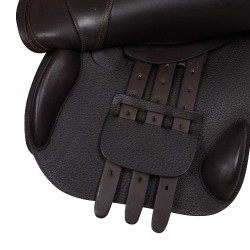 Sella da salto in cuoio martellato Supreme Evolution New Equestro Marrone scuro