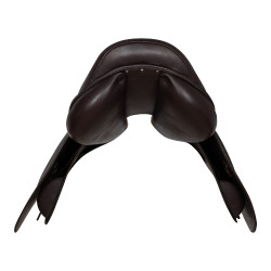 Sella da salto in cuoio martellato Supreme Evolution New Equestro Marrone scuro