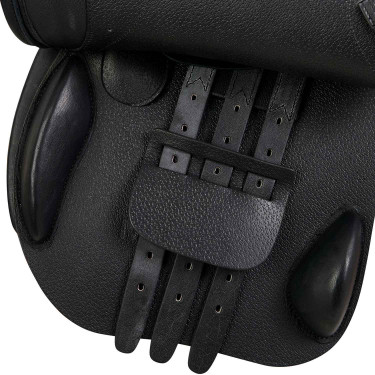 Sella da salto in cuoio doppio Meredith Equestro Nero