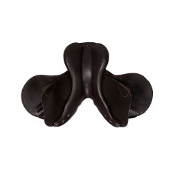 Sella da salto in cuoio doppio Meredith Equestro Marrone scuro