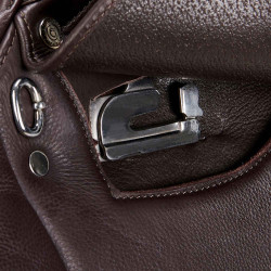 Sella da salto in cuoio doppio Meredith Equestro Marrone scuro