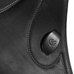 Sella da salto Botticelli con pannelli in lana Acavallo Nero