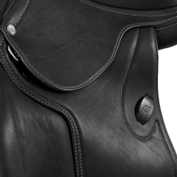 Sella da salto Botticelli con pannelli in lana Acavallo Nero