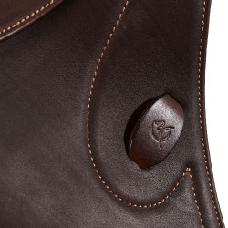 Sella da salto Botticelli con pannelli in lana Acavallo Marrone scuro