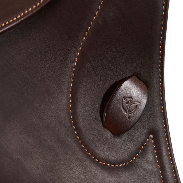 Sella da salto Botticelli con pannelli in lana Acavallo Marrone scuro