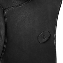 Sella mista Bernini con pannelli in lana Acavallo Nero