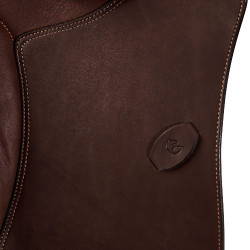 Sella mista Bernini con pannelli in lana Acavallo Marrone scuro