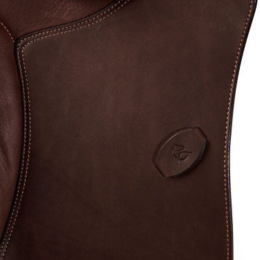 Sella mista Bernini con pannelli in lana Acavallo Marrone scuro