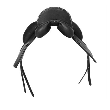 Sella da dressage Perugino con piccoli appoggi Acavallo Nero