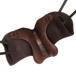 Sella da dressage Perugino con piccoli appoggi Acavallo Marrone scuro Sella da dressage Perugino con piccoli appoggi Acavallo Marrone scuro
