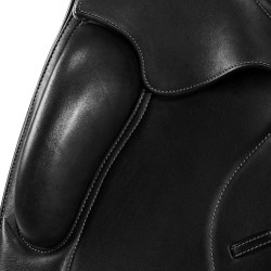 Sella da dressage Leonardo con cuscini in lana Acavallo Nero