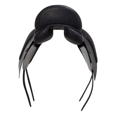 Sella da dressage con lunghi quartieri Aachen Equestro Nero