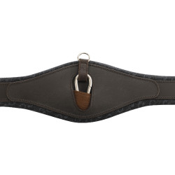 Cinghia parascudo in cuoio sagomato Equestro Marrone scuro