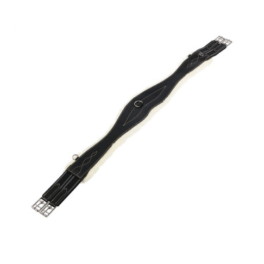 Cinghia da ostacolo in cuoio con montone sintetico Alizee Equestro Nero