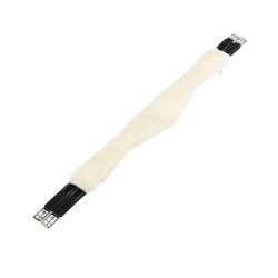 Cinghia da ostacolo in cuoio con montone sintetico Alizee Equestro Nero