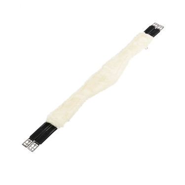 Cinghia da ostacolo in cuoio con montone sintetico Alizee Equestro Nero