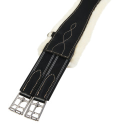 Cinghia da ostacolo in cuoio con montone sintetico Alizee Equestro Nero