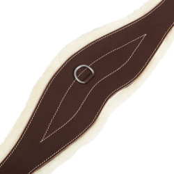 Cinghia da ostacolo in cuoio con montone sintetico Alizee Equestro Marrone scuro