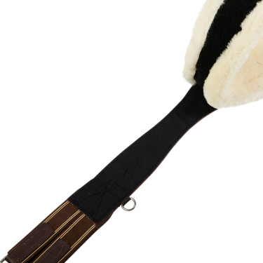 Cinghia da ostacolo in cuoio con montone sintetico Alizee Equestro Marrone scuro