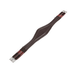 Cinghia per ostacoli in cuoio con bande elastiche Amelie Equestro Marrone scuro Cinghia per ostacoli in cuoio con bande elastiche Amelie Equestro Marrone scuro