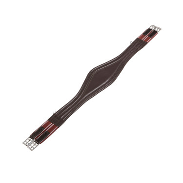 Cinghia per ostacoli in cuoio con bande elastiche Amelie Equestro Marrone scuro Cinghia per ostacoli in cuoio con bande elastiche Amelie Equestro Marrone scuro