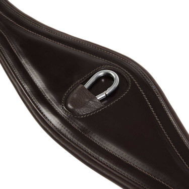 Cinghia per ostacoli in cuoio con bande elastiche Amelie Equestro Marrone scuro Cinghia per ostacoli in cuoio con bande elastiche Amelie Equestro Marrone scuro