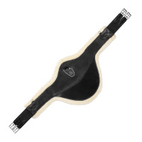 Sottopancia con bavetta per ostacoli in cuoio e lana sintetica rimovibile Acavallo Nero Sottopancia con bavetta per ostacoli in cuoio e lana sintetica rimovibile Acavallo Nero